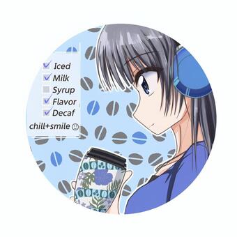 アイスコーヒー コーヒー,アイスコーヒー,珈琲,女の子,コーヒー豆のイラスト素材