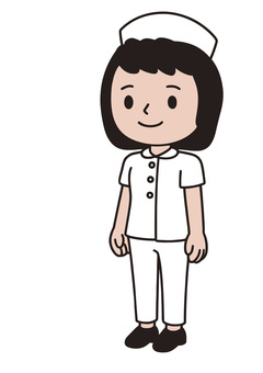 看護婦 人物,起立,立ち姿,日常,看護婦,ナース服,病院,女のイラスト素材