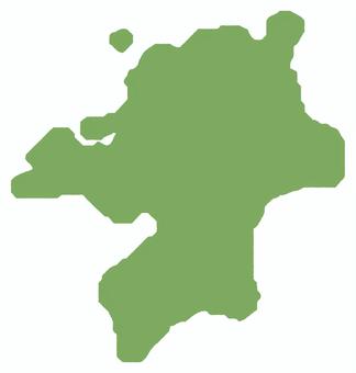 手描きのゆるい福岡県の地図イラスト 福岡県,地図,都道府県,マップ,地方,地形,地理,社会,地域,手描きのイラスト素材