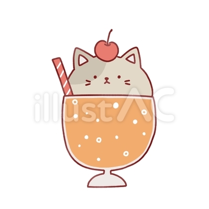 猫クリームソーダ