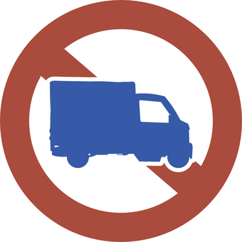 大型車両進入禁止 大型車両進入禁止,進入禁止,交通標識,標識,大型車両のイラスト素材