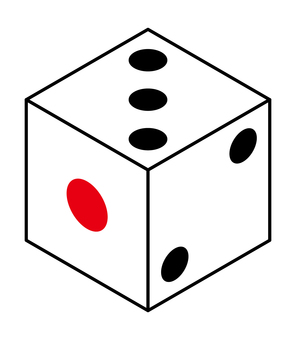サイコロの3 サイコロ,3,おもちゃ,ホビー,遊び,双六,道具,物のイラスト素材