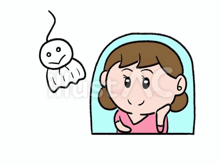 てるてる坊主と女の子 てるてる坊主,雨,梅雨のイラスト素材