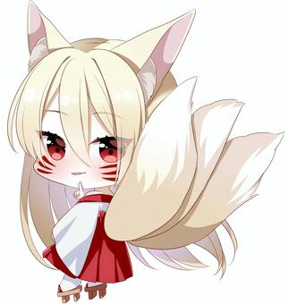 【人狼ゲーム】妖狐SDイラスト 人狼ゲーム,人狼,役職,妖狐,sdキャラ,ちびキャラ,かわいい,ゲーム素材,フリー素材,人狼素材のイラスト素材