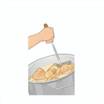 煮込み料理 煮込み,寸胴鍋,調理,灰汁取り,肉料理のイラスト素材