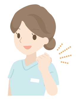 A female nurse doing a guts pose, JPG, PNG and AI A female nurse doing a guts pose, , JPG, PNG and AI