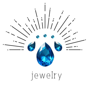 青い宝石です 青い宝石です 宝石,サファイア,jewelry,しずく型,雫型,ジュエリー,キラキラ,石,華やか,宝飾品のイラスト素材