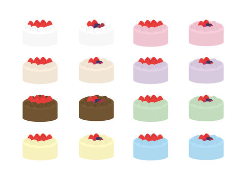 ホールケーキ ホールケーキ,ケーキ,デコレーションケーキ,スイーツ,デザート,お菓子,食べ物,洋菓子,カフェ,バースデーケーキのイラスト素材