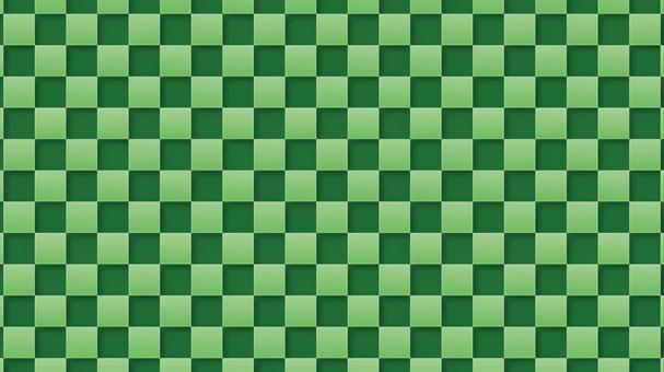 立体感のある市松模様（緑） 市松,モザイク,タイル,青,パターン,壁紙,背景,立体感,正方形,互い違いのイラスト素材