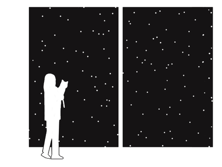 Illustration, JPG and PNG Illustration, window, night, window side, JPG and PNG
