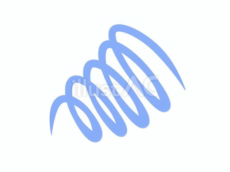 渦巻き・竜巻模様の線画イラスト（水） うずまき,渦,らせんのイラスト素材