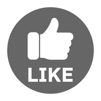 LIKEのアイコン グレー いいね,高評価,like,good,サムアップ,サムズアップ,良い,グッド,ナイス,ライクのイラスト素材