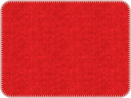 ニットのフレーム【赤】  ニット,フレーム,背景,赤,毛糸,ウール,羊毛,手芸,編み物,手編みのイラスト素材