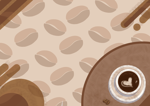 シンプル背景イラスト　 背景,壁紙,コーヒー,茶色,コーヒー豆,イラスト,デザイン,豆のイラスト素材
