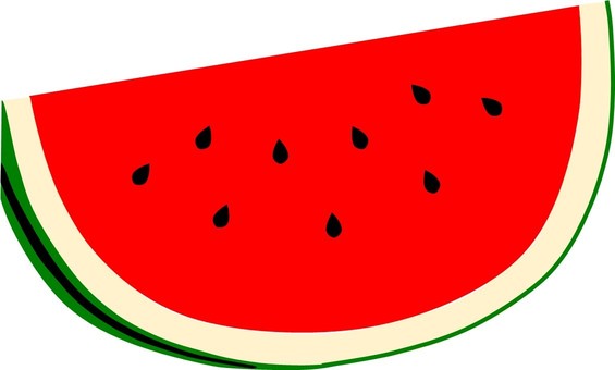 Illustration, watermelon, a watermelon, half, 