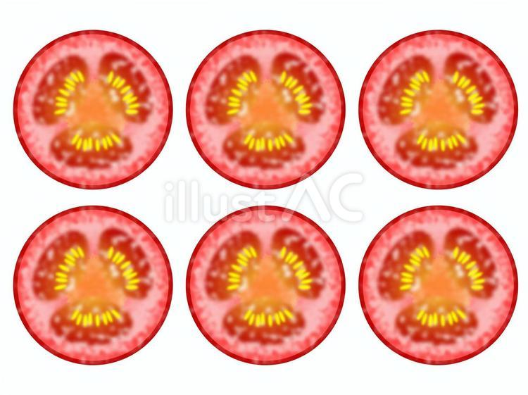トマト05（断面模様） トマト,野菜,夏のイラスト素材