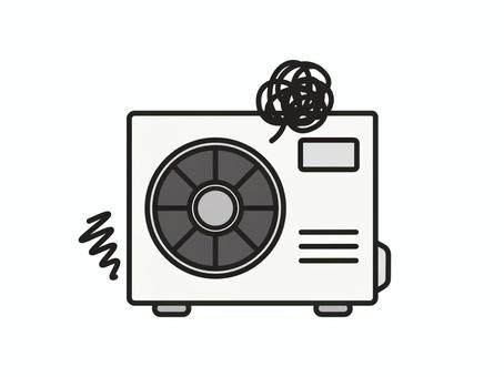 室外機の故障 室外機,エアコン,クーラー,冷房,暖房,家電,設備,室外,屋外,空調のイラスト素材