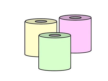 Illustration, toilet paper, toilet, daily necessities, 