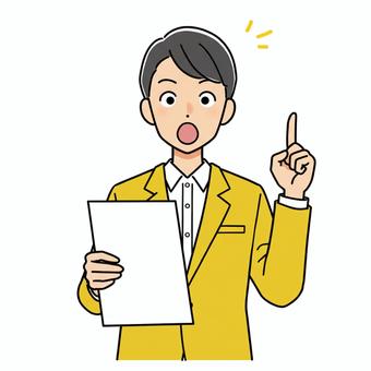 Explaining, JPG and PNG Explaining, male, paper, suit, JPG and PNG