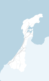 石川県のシンプルなロードマップ 石川県のシンプルなロードマップ 石川,石川県,北陸,能登,能登半島,金沢,中部,道,道路,鉄道のイラスト素材