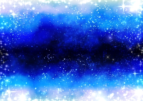 キラキラな星空　グラデーション 背景,かわいい,キラキラ,星,夜空,星空,幻想的,青,宇宙,銀河のイラスト素材