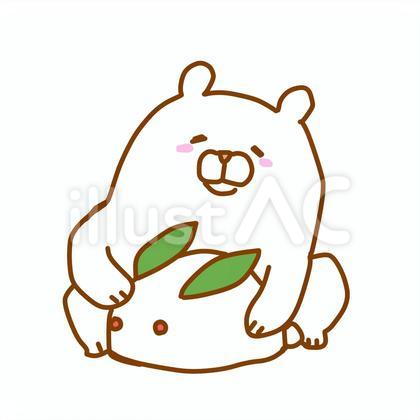 雪うさぎ作ったよ
