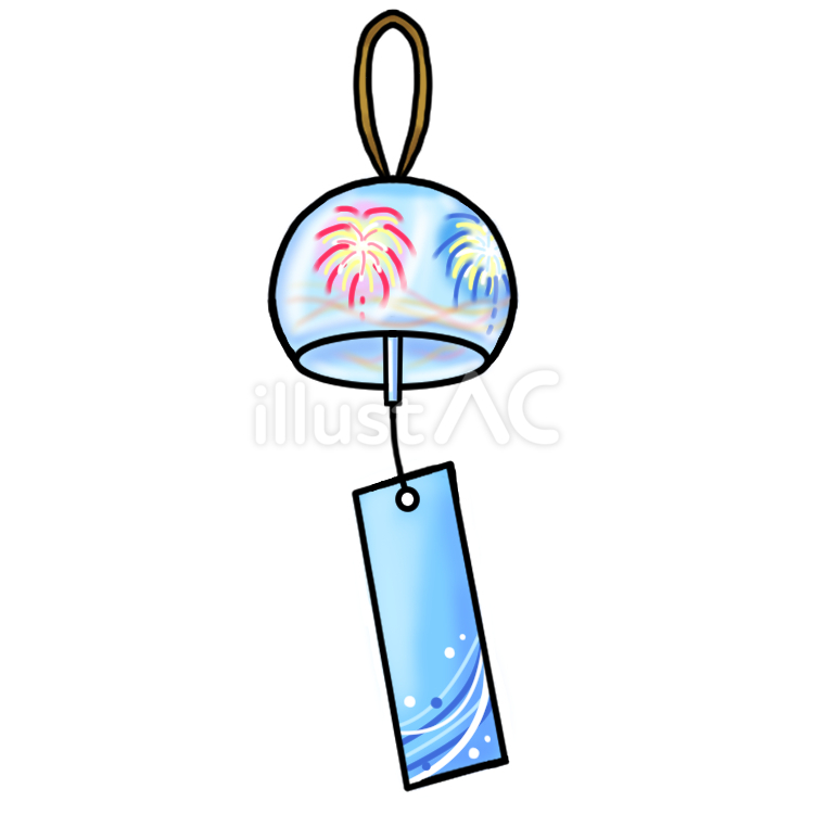 風鈴 風鈴,夏,シンプルのイラスト素材