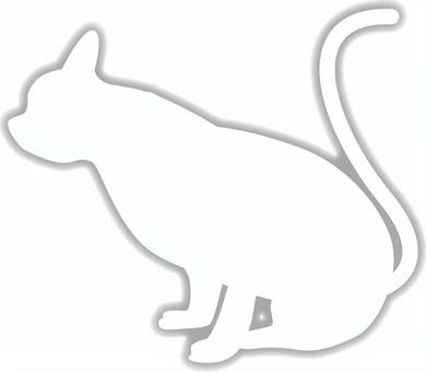 猫ぼかし 猫,横向き,座る,かわいい,尻尾,野良,ペット,ぼかしのイラスト素材
