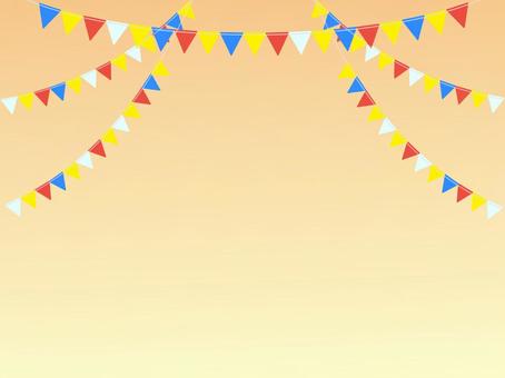 秋のガーランド背景02 背景,壁紙,背景素材,素材,シンプル背景,枠,フレーム,カード,ポストカード,メッセージのイラスト素材