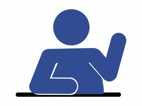 挙手している男性 挙手している男性 賛成,手,座る,片手,人物,発表,自己主張,同意,注文,カウンターのイラスト素材