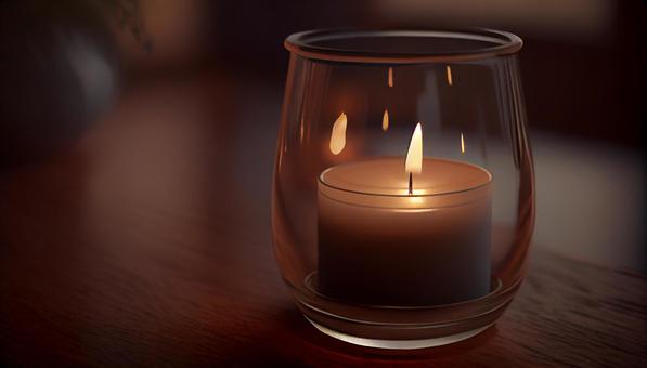 Illustration, a candle, background, fire, 