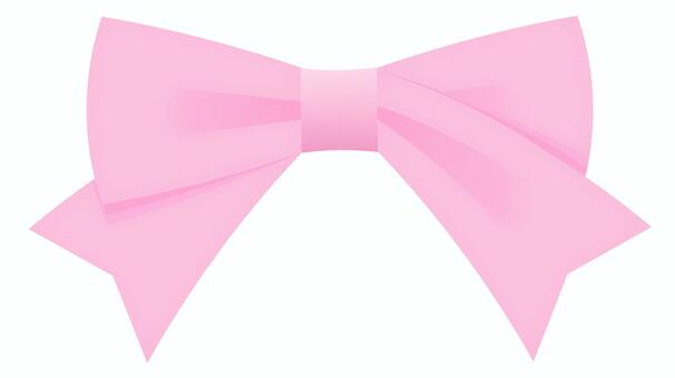 シンプルなピンク色のリボンのイラスト リボン,ピンク,パステル,ペール,色,カラー,装飾,飾り,デコレーション,かわいいのイラスト素材