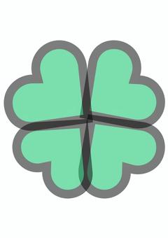 四つ葉のクローバーのスタンプ
