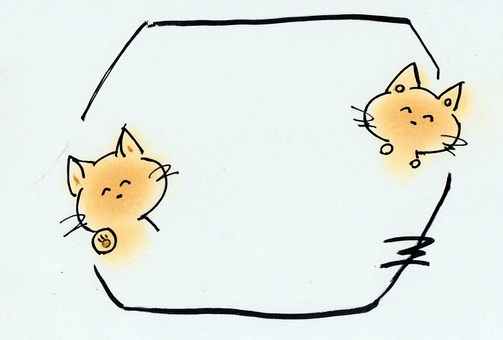 猫 メッセカード 猫 メッセカード 猫,ねこ,メッセージカードのイラスト素材