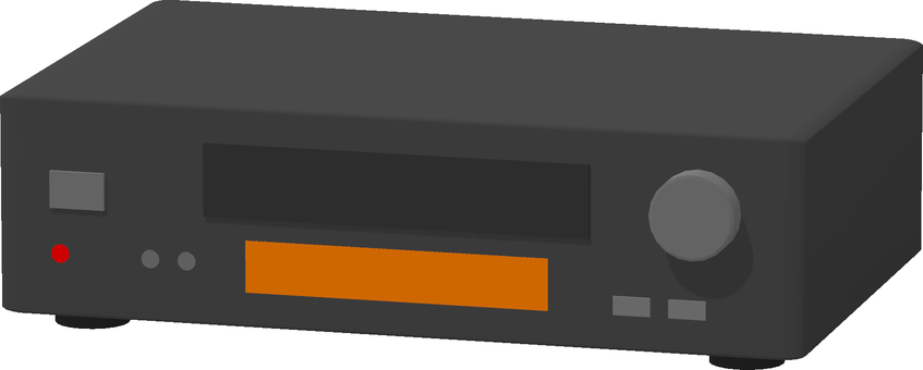 ビデオデッキ 電化製品,黒物家電,ビデオ,ビデオデッキ,vhs,vtr,精密機械,黒色,3dcg,立体のイラスト素材