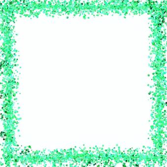 キラキラのフレーム　緑 フレーム,大きい,きらきら,緑,ラメ風,かわいい,簡単,シンプル,手描きのイラスト素材