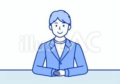 ノーネクタイのコンサルタントの男性