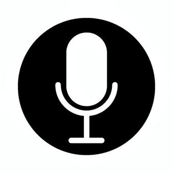 マイクボタン_黒 マイク,アイコン,音声,録音,ボタン,スタンドマイク,音,シンプル,レコーダー,黒のイラスト素材