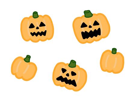 ジャックオランタンのイラストセット