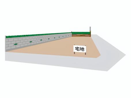 宅地 宅地,更地,土地,整地,不動産,権利,登記,地面,住宅地,居住地域のイラスト素材