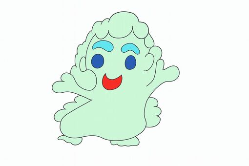 泡　ママ　パパ　顔つき　カラフル　緑 かわいい,ゆるい,萌え,ファンシー,コミカル,カラフル,オリジナルキャラ,ゆるキャラ,ぶくぶく,お風呂のイラスト素材