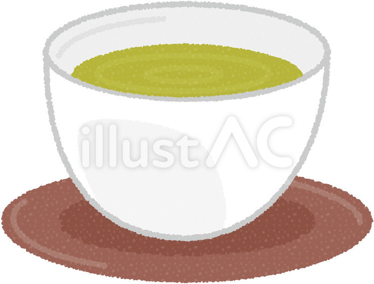 緑茶 緑茶,日本茶,茶碗のイラスト素材