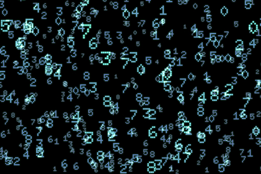 背景　サイバーチックな数字 02 背景,壁紙,パターン,サイバー,数字,デジタル,モニター,ディスプレイ,画面,ピクセルのイラスト素材
