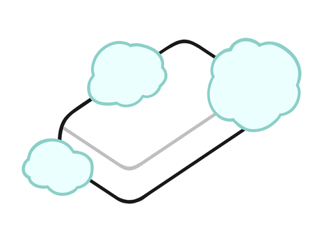 泡付きの白い石鹸のイラスト 生活,掃除,道具,石鹸,泡のイラスト素材