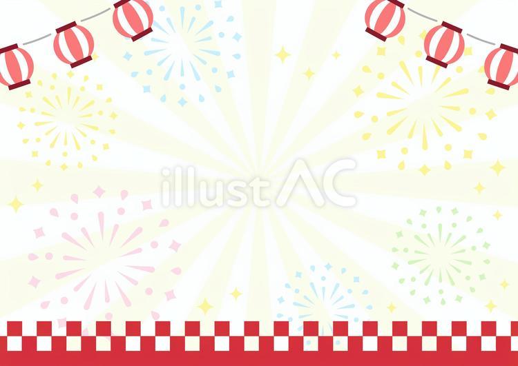 夏祭り・花火、夏の背景 夏祭り,花火,背景のイラスト素材