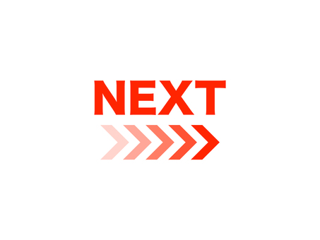 「NEXT」矢印ロゴ 次,ロゴ,矢印,未来,進む,続く,移動,遷移,右,連続のイラスト素材