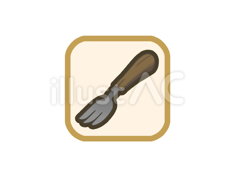 フォーク　アイテム フォーク,食器,挿絵のイラスト素材