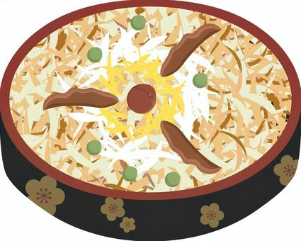 寿司桶に入ったかにめし かにめし,かに,寿司桶,食べ物,料理のイラスト素材