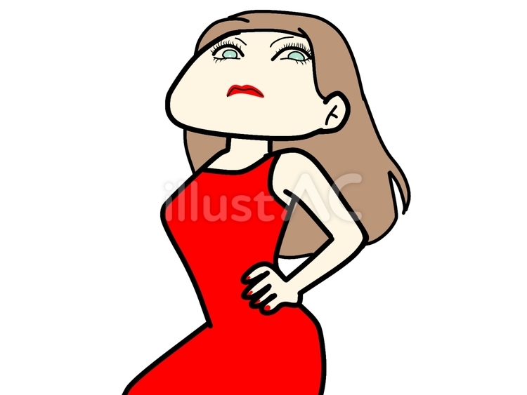 上から目線の人 挿絵,女性,女のイラスト素材