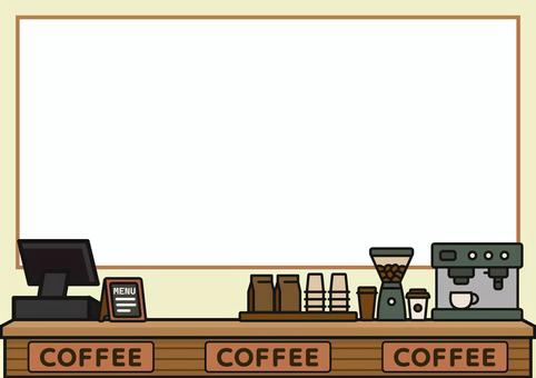 壁紙のコーヒー屋のカウンターです。 壁紙,カウンター,シンプル,コーヒー,バー,カフェ,店内,風景,店舗,インテリアのイラスト素材